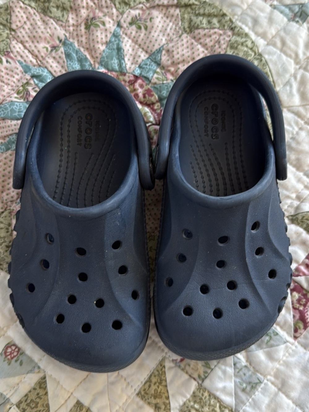 CROCS Kids Navy Blue Classic Clog Sandals